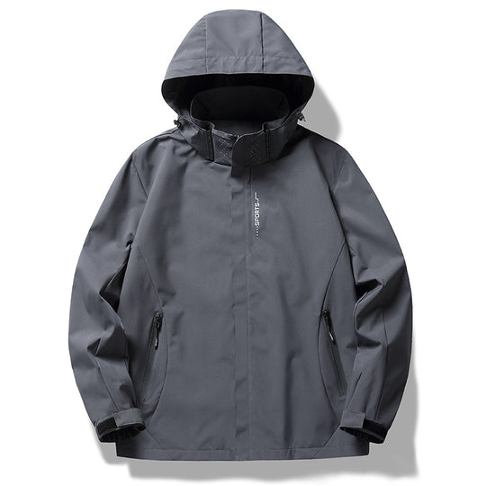 Damen wetterfeste Funktionsjacke mit verstellbarer Kapuze und atmungsaktiven Materialien R&B