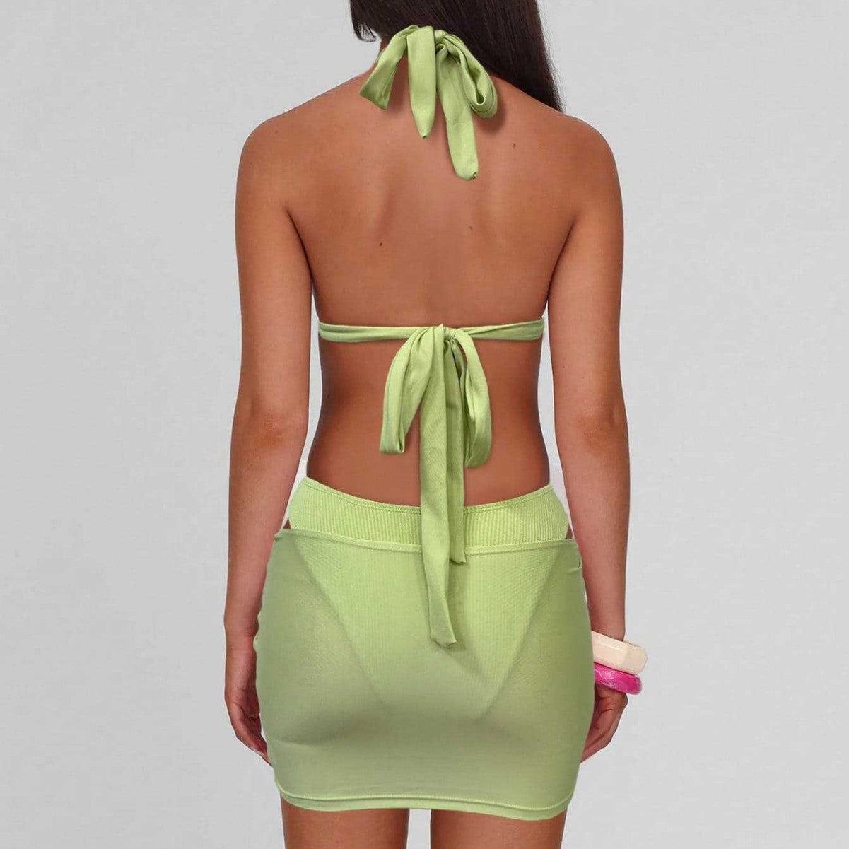 Damen Bandeau-Bikini mit Raffung und Ring-Detail R&B