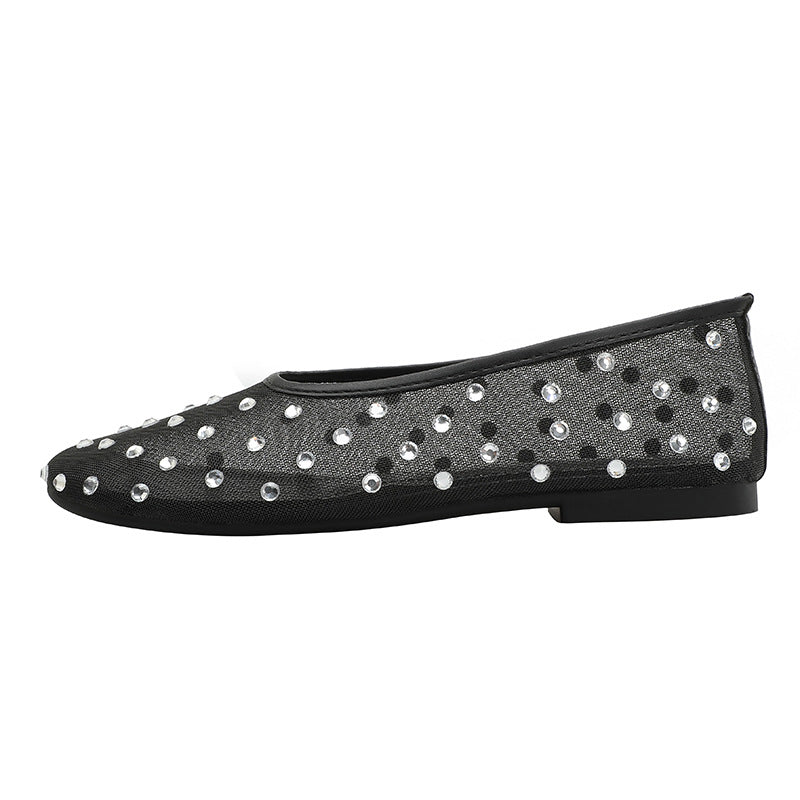 Damen Ballerinas mit modischem Strassdesign R&B