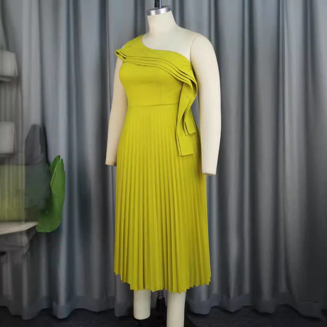 Damen Elegantes Wickelkleid mit asymmetrischem Rüschendesign R&B