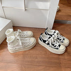Damen modische Plateausneaker aus hochwertigem Canvas mit komfortabler Sohle R&B