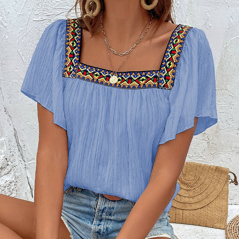 Damen Luftige Sommerbluse mit Stickereien R&B