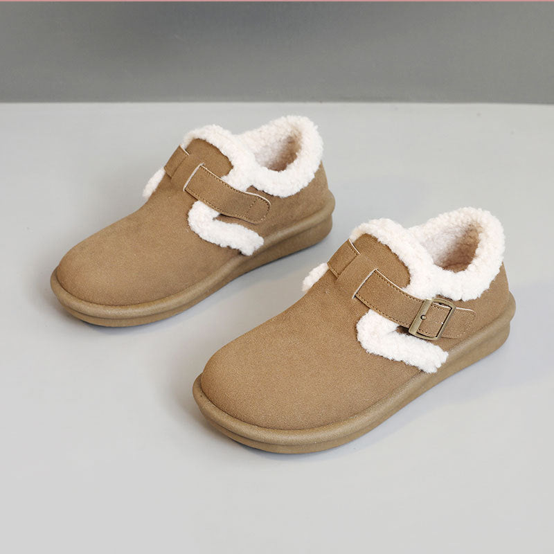 Damen Hausschuhe mit warmem Fleece-Futter und verstellbarem Riemen R&B