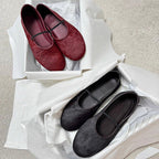 Damen Ballerinas aus samtigem Obermaterial mit elastischem Riemen R&B