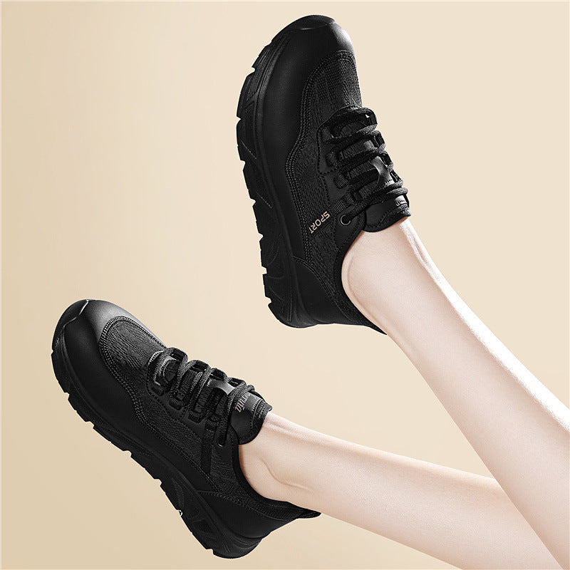 Damen Sportliche Freizeit-Sneaker mit elastischem Schnürsystem und dämpfender Sohle R&B