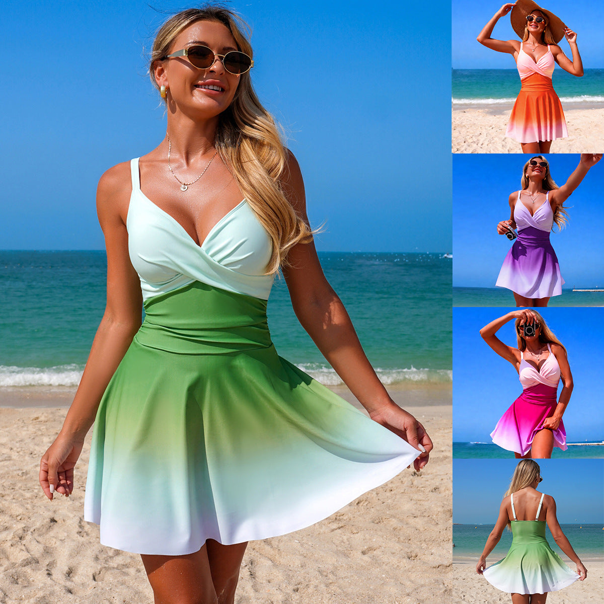 Damen vielseitiges Strandkleid R&B