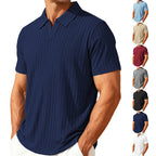 Herren Poloshirt mit strukturiertem Muster