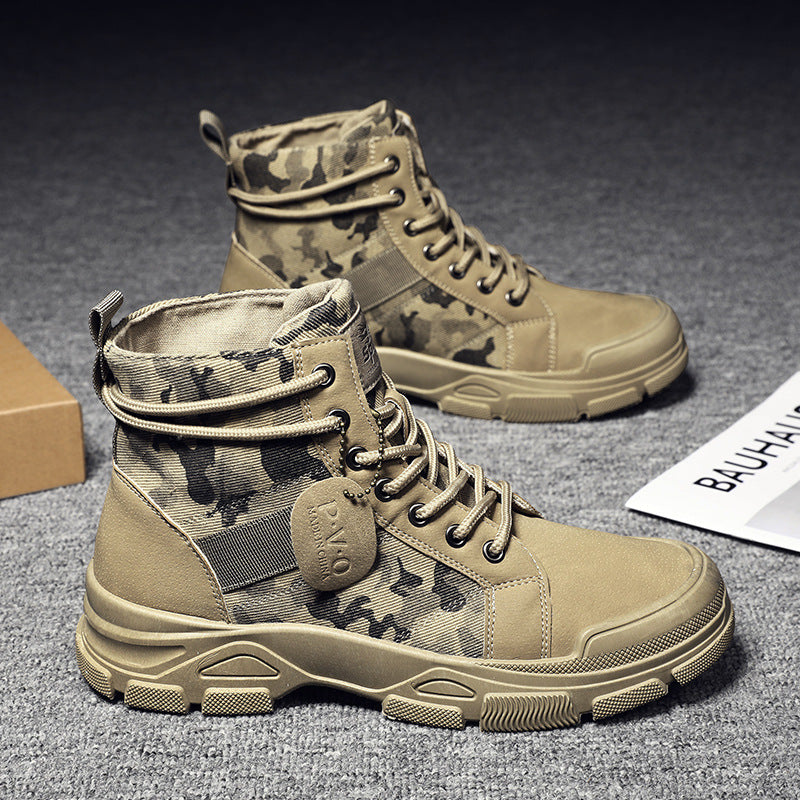 Damen Hohe Sneaker im modernen Camouflage-Stil mit robustem Sohlenprofil R&B