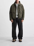 Herren lässige Utility-Jacke mit Windschutz und praktischem Reißverschluss Hedi-Mode