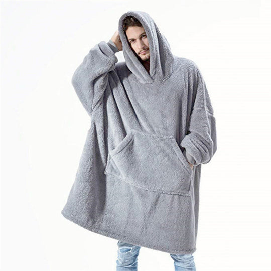 Damen Kuschelige Oversize-Hoodiejacke aus Fleece mit Kängurutasche R&B