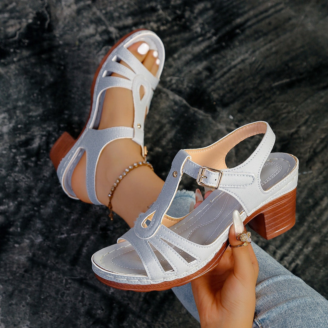 Damen Komfortable Sandalen mit verstellbarem Riemen und anatomischem Fußbett R&B