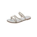 Damen Glamouröse Slide-Sandalen mit funkelnden Riemen und komfortablem Fußbett R&B