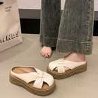 Damen modische Plateau-Sandalen mit Schleifen-Detail R&B