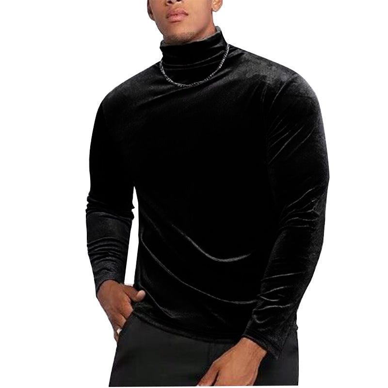 Damen Elegantes Rollkragenoberteil aus hochwertigem Samt R&B