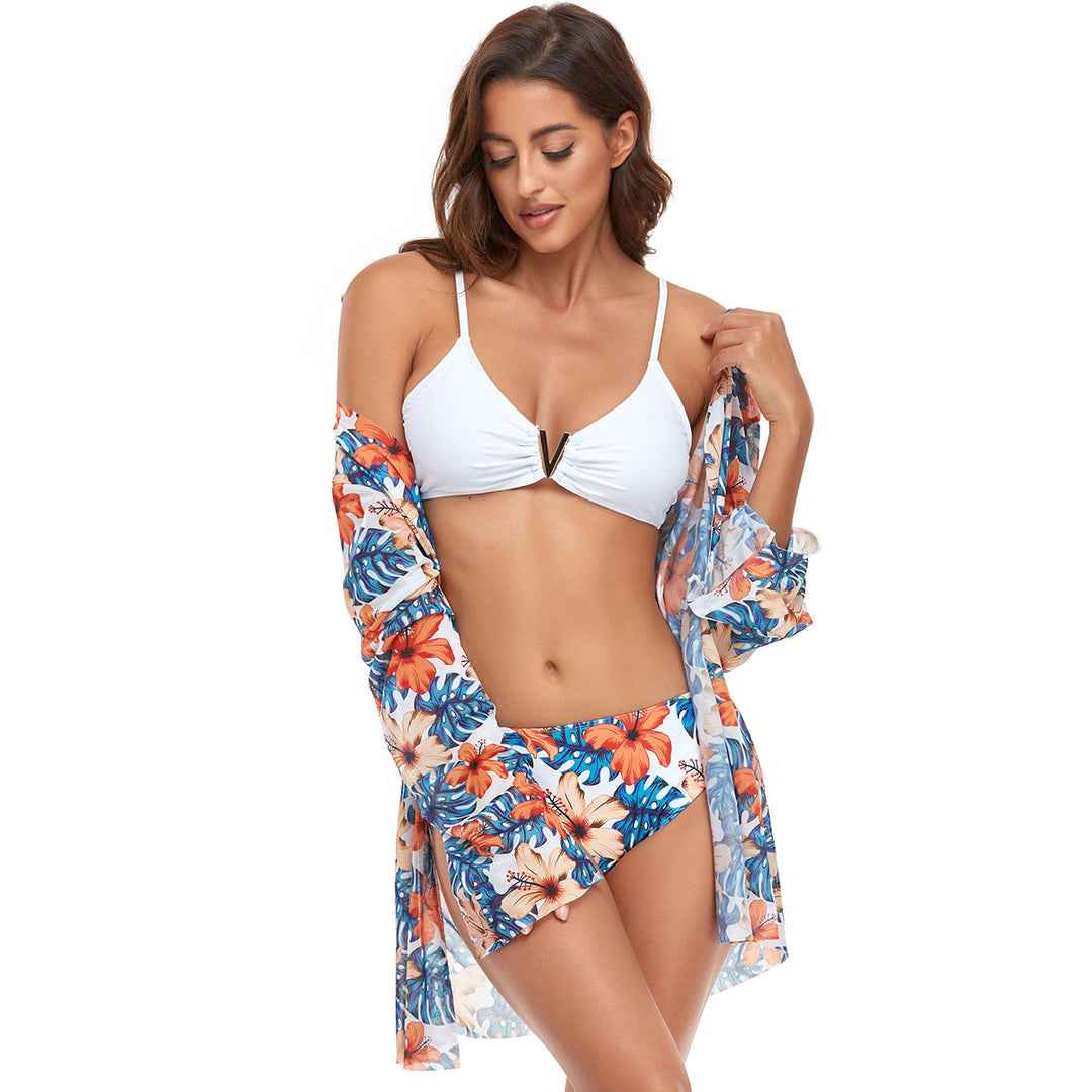 Damen Bikiniset mit transparenter Strandtunika R&B