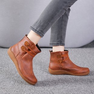 Damen Modische Winterstiefeletten mit praktischer Schnürung und rutschfester Sohle R&B