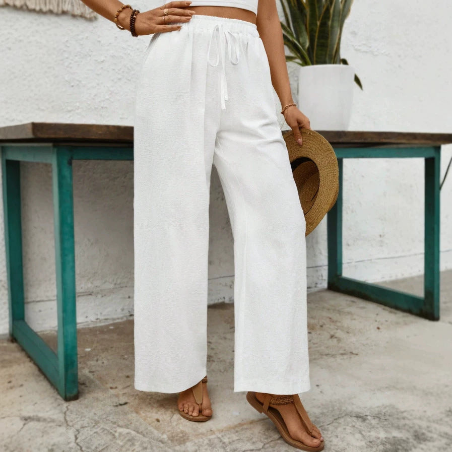 Damen Culotte Jumpsuit mit elastischem Bund und weiter Beinform R&B