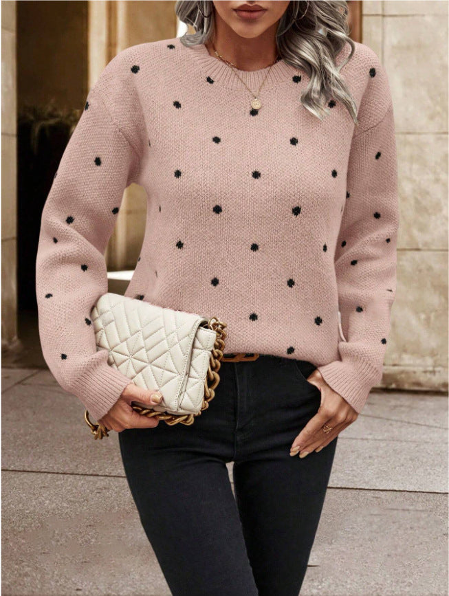 Damen modischer Pullover mit punktuellem Design R&B