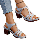 Damen Elegante Riemensandaletten mit komfortablem Blockabsatz und atmungsaktivem Obermaterial R&B