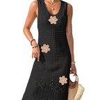 Damen Spitzen-Häkeln Kleid R&B