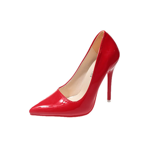 Damen Klassische High Heels mit spitz zulaufendem Design und hochglänzender Oberfläche R&B