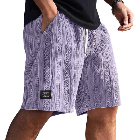 Herren Stilvolle Freizeithosen im lässigen Strickdesign R&B