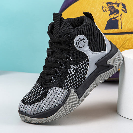 Damen Hochschnürbare Basketball-Sneaker mit atmungsaktiver Obermaterialstruktur R&B