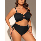 Damen Bandeau-Bikini mit Rüschendetails und verstellbaren Trägern R&B