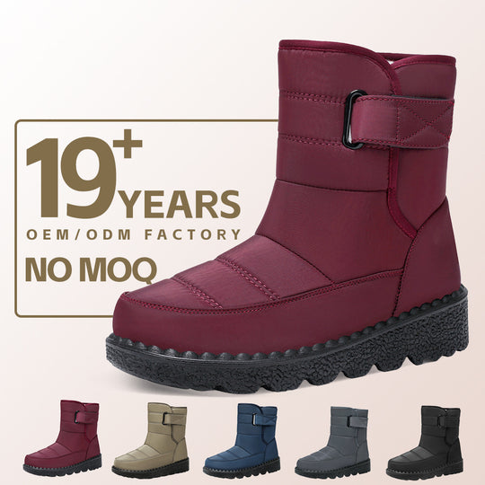 Damen Warm gefütterte Winterstiefel mit verstellbarem Riemen R&B
