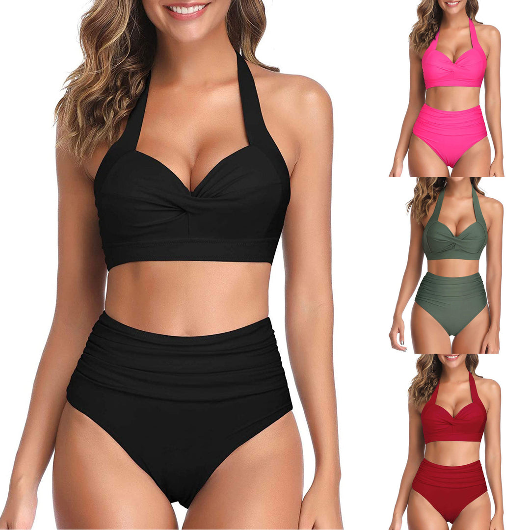 Damen Modischer Bikini mit hochgeschnittenem Höschen R&B