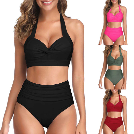 Damen Modischer Bikini mit hochgeschnittenem Höschen R&B