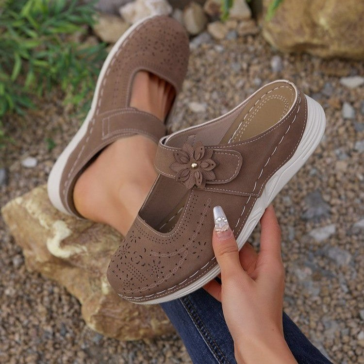 Damen atmungsaktive Clogs mit floralem Dekor R&B