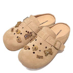Damen Clogs mit modischem Riemendesign und verspieltem Dekor R&B