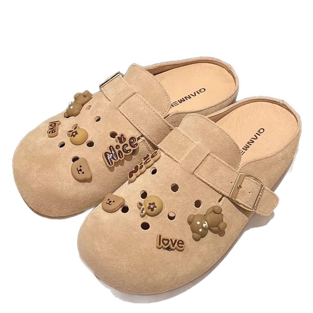 Damen Clogs mit modischem Riemendesign und verspieltem Dekor R&B