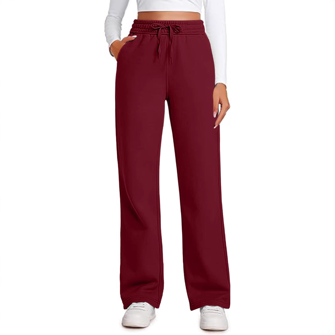 Damen Lässige Freizeithose mit weitem Schnitt und elastischem Bund R&B