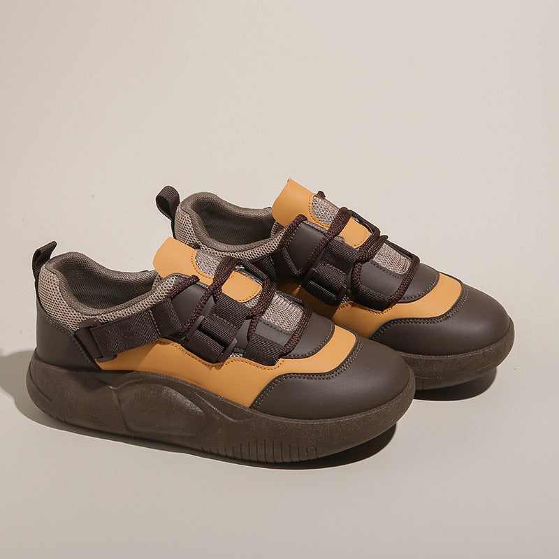 Damen Sportliche Sneakers mit elastischem Riemensystem und dicker Sohle R&B