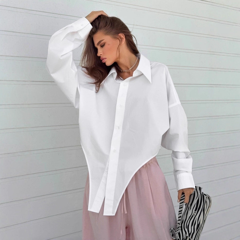 Damen Oversized Hemd mit lässigem Schnitt und modischen Details R&B