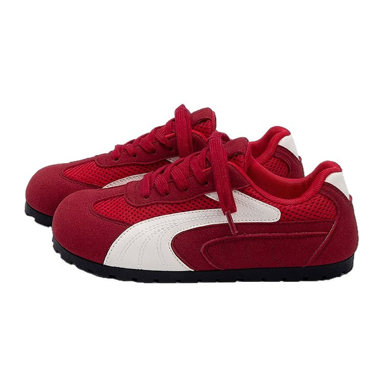 Damen sportliche Sneakers mit atmungsaktiver Oberflächenstruktur und rutschfester Sohle R&B