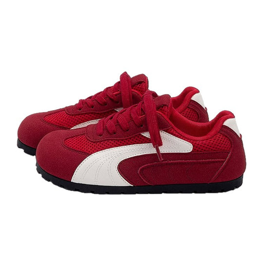 Damen sportliche Sneakers mit atmungsaktiver Oberflächenstruktur und rutschfester Sohle R&B