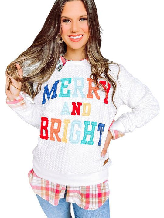 Damen Gemütlicher Sweatshirt mit fröhlicher Schriftzuggestaltung R&B
