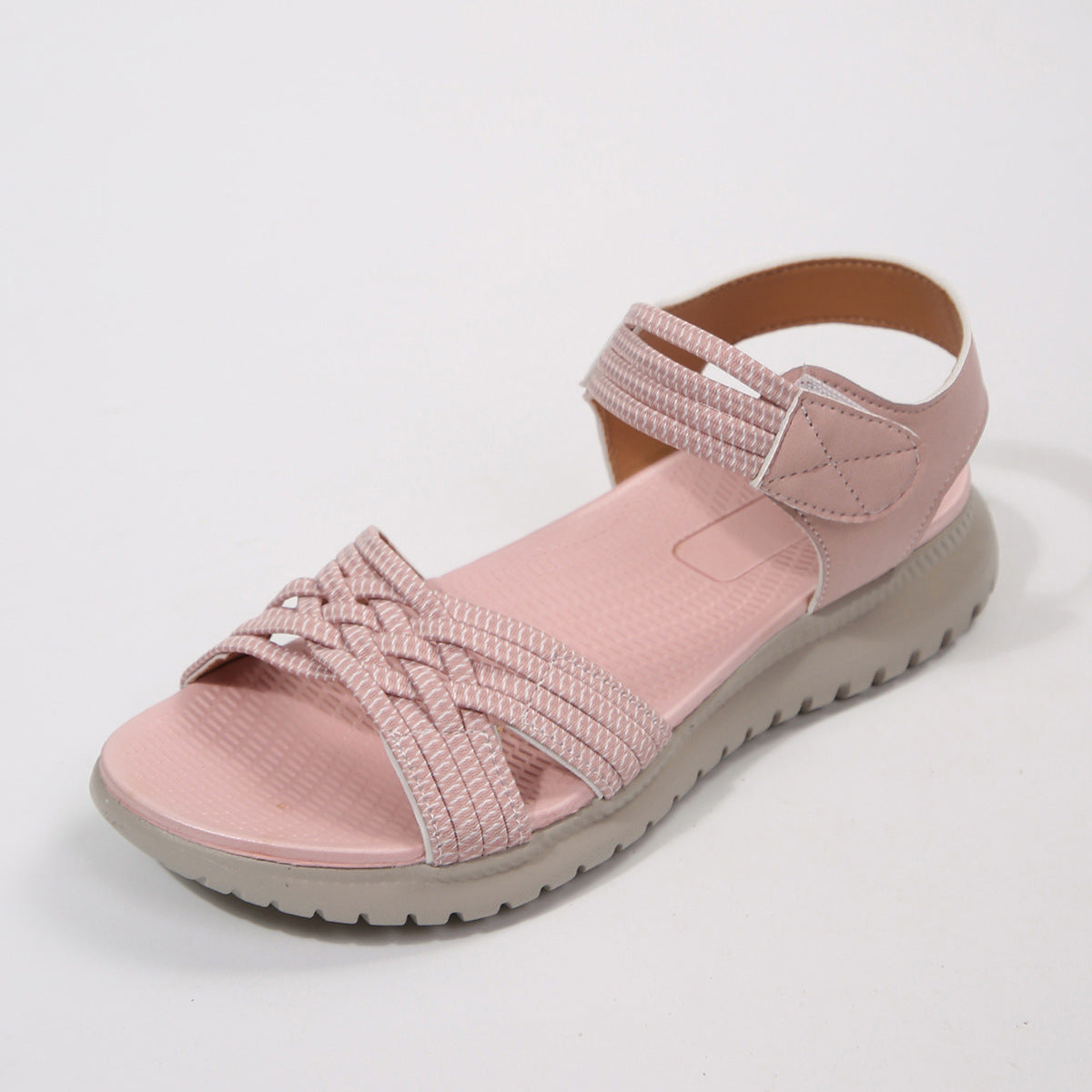 Damen Freizeitsandalen mit geflochtenem Riemen und rutschfester Sohle R&B