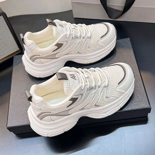 Damen Sportliche Laufschuhe mit atmungsaktivem Mesh-Obermaterial und stabiler Dämpfung R&B