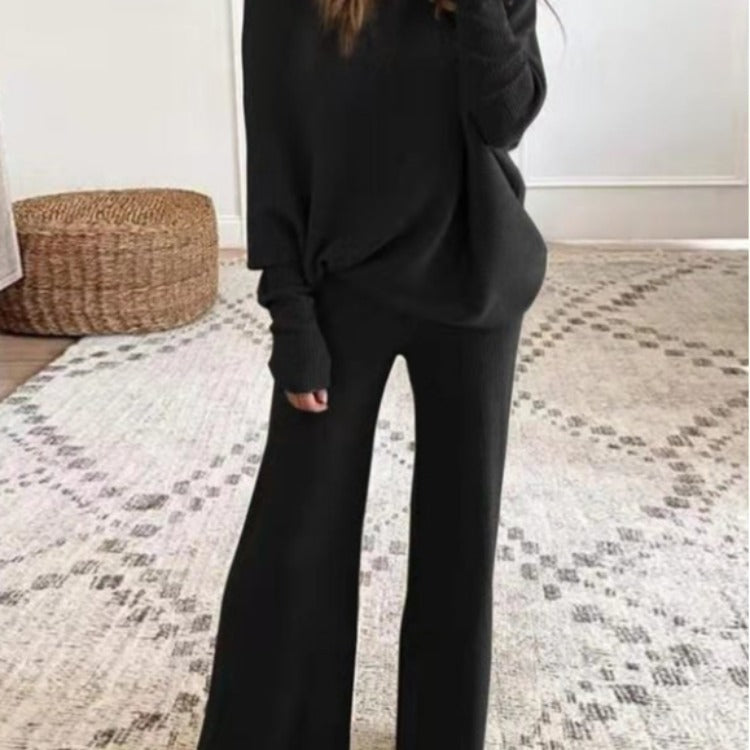 Damen Kuscheliges Lounge-Set mit weitem Schnitt und Off-Shoulder-Design R&B