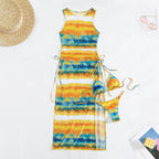 Damen Maxikleid mit trendigem Wickeldesign