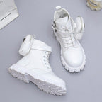 Damen modische Ankle Boots mit praktischen Taschen und robustem Profilsohle R&B
