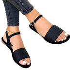 Damen Elegante Sandalen mit funkelnden Akzenten und verstellbarem Riemen R&B