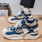 Damen Sportliche High-Top Sneakers mit modischem Ethno-Muster und innovativer Sohlentechnologie