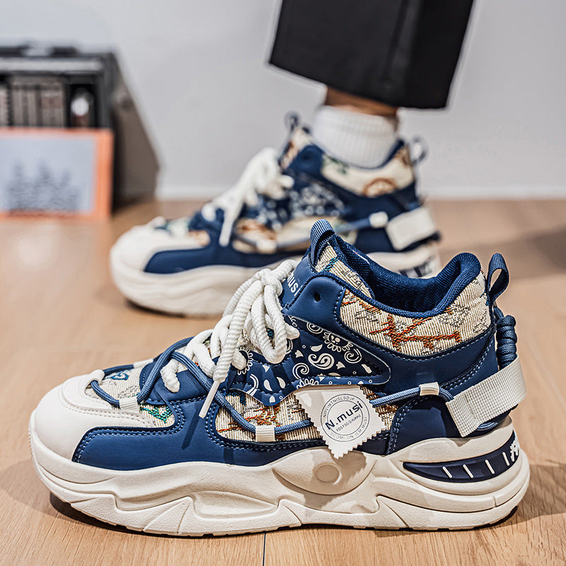 Damen Sportliche High-Top Sneakers mit modischem Ethno-Muster und innovativer Sohlentechnologie