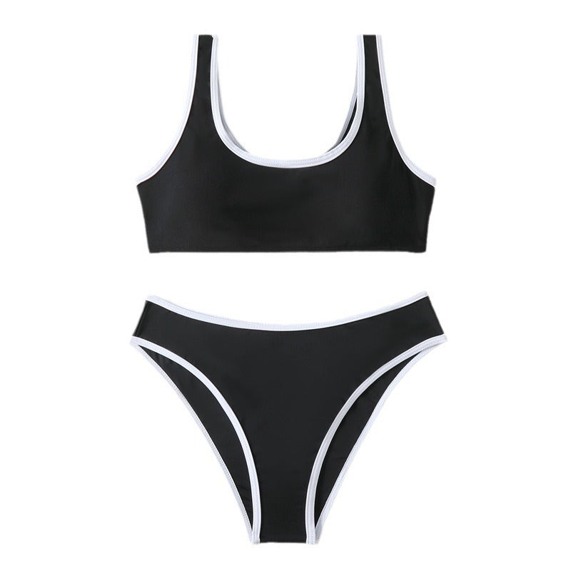 Damen Bikini-Set mit sportlichem Schnitt und kontrastierenden Akzenten R&B