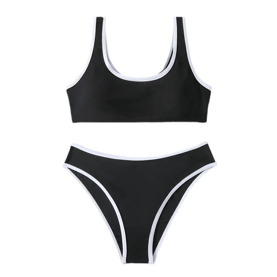 Damen Bikini-Set mit sportlichem Schnitt und kontrastierenden Akzenten R&B